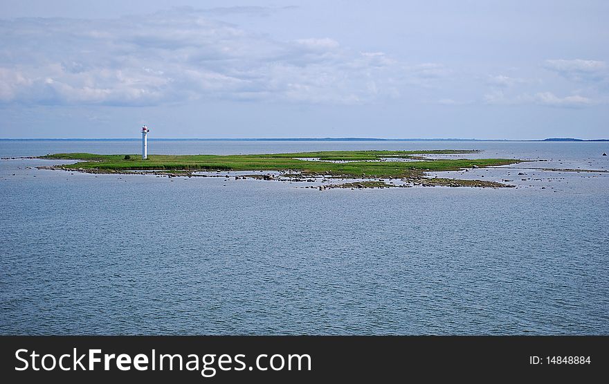 Island with lighthouse in Estonia. Island with lighthouse in Estonia.