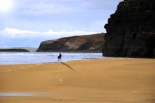 Horse And Rider Galloping Beside The Cliffs Stock Photos Horse And Rider Galloping Beside The Cliffs Stock Photos