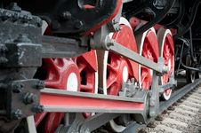 Old Steam Engine Wheels Close-up Royalty Free Stock Photo