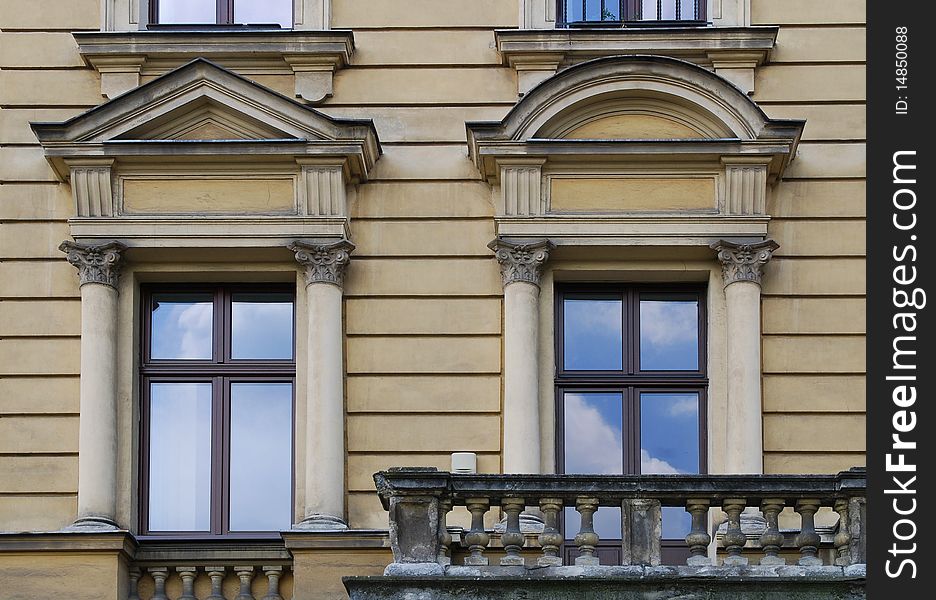 Part of a historic building on Market Square in Krakow. Poland. Part of a historic building on Market Square in Krakow. Poland