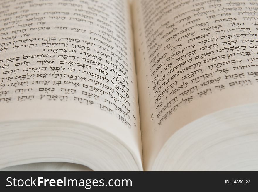 Open Bible with Hebrew text