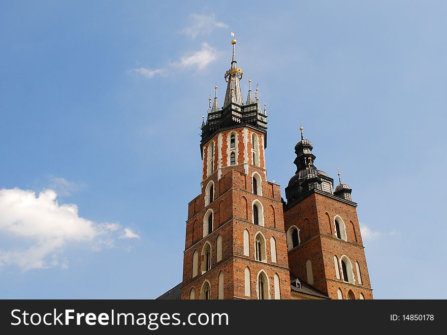 The tower of Mariacki Church in Cracow