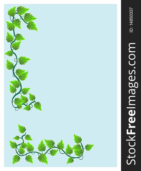 Vector Background With Leafs.