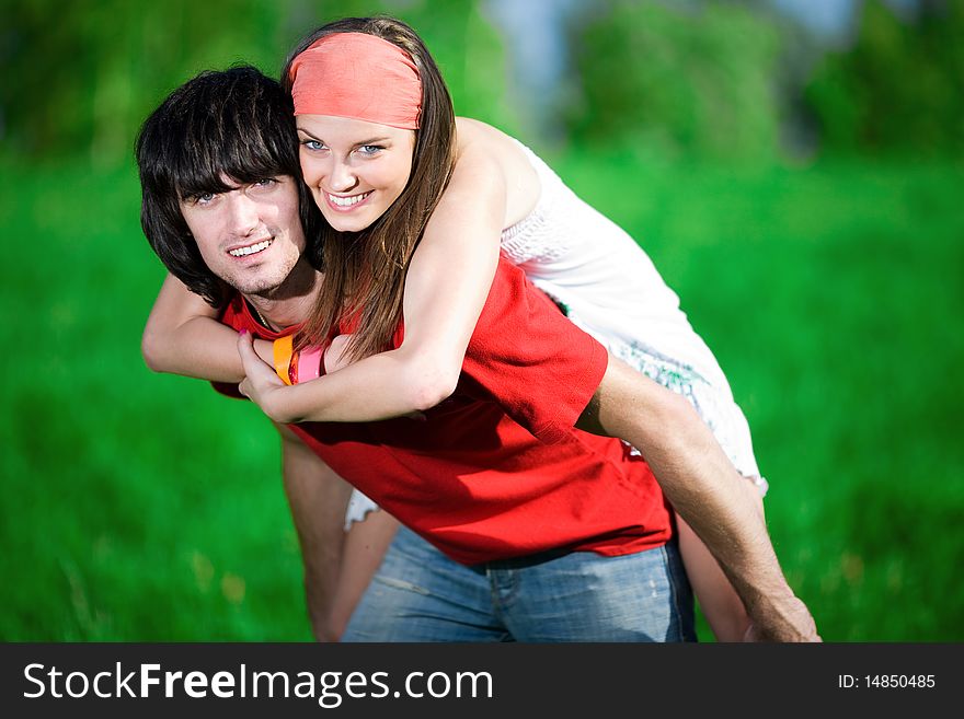 Boy with long-haired girl