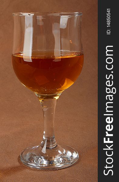 Wine glass isolated on dark background
