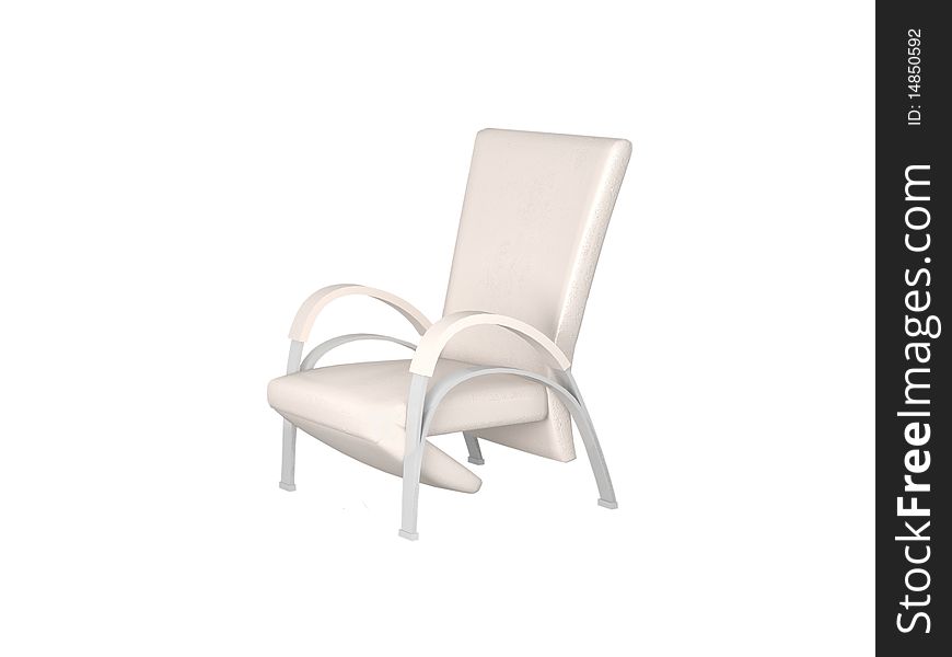 Armchair for office, isolated on white, 3d illustrations