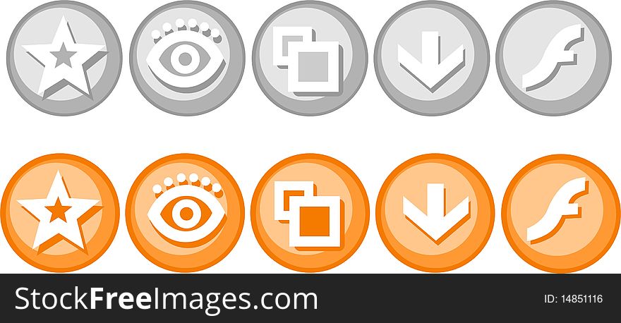 Icons indicate the direction or action. Icons indicate the direction or action.