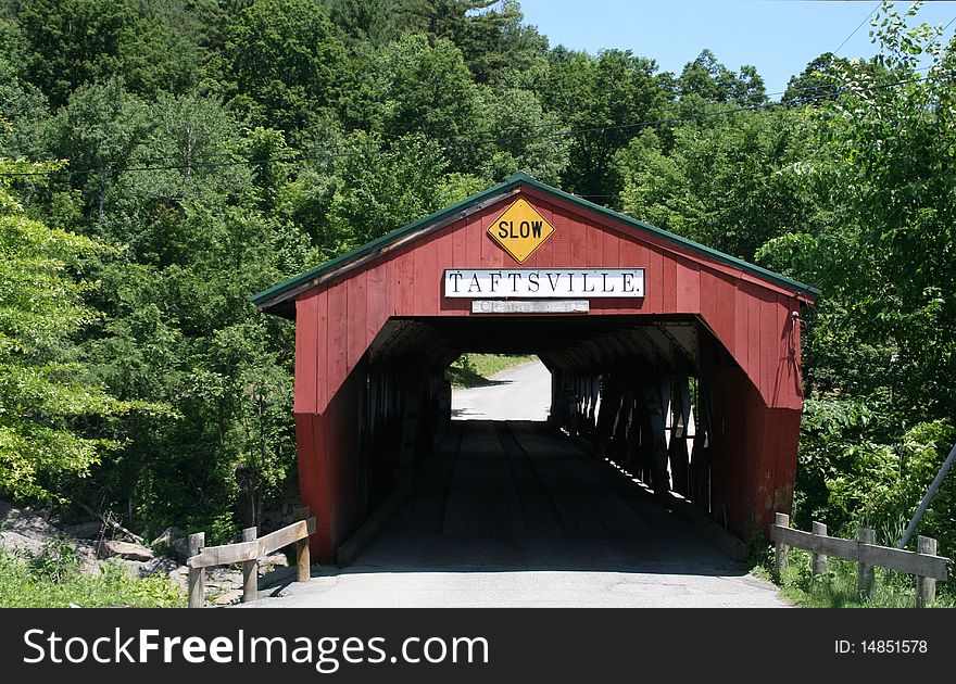 Taftsville Bridge is the third oldest covered bridge in the state of Vermont. Built in 1836 it is 189'long. It crosses over the Otaquechee River.