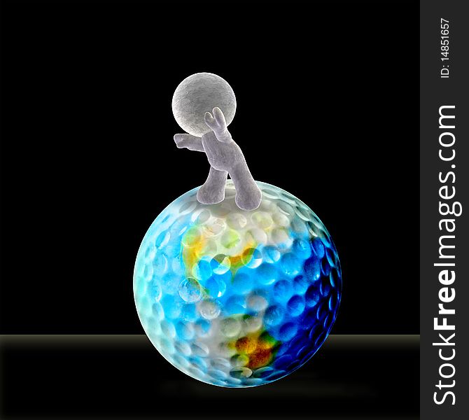 Rolling a golf ball forward