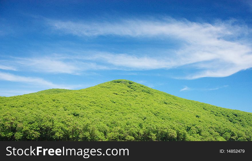 The green mountain at Nakhonrajsima Thailand