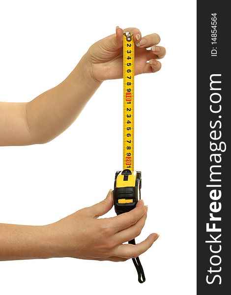 Tape-measure In A Beautiful Female Hands