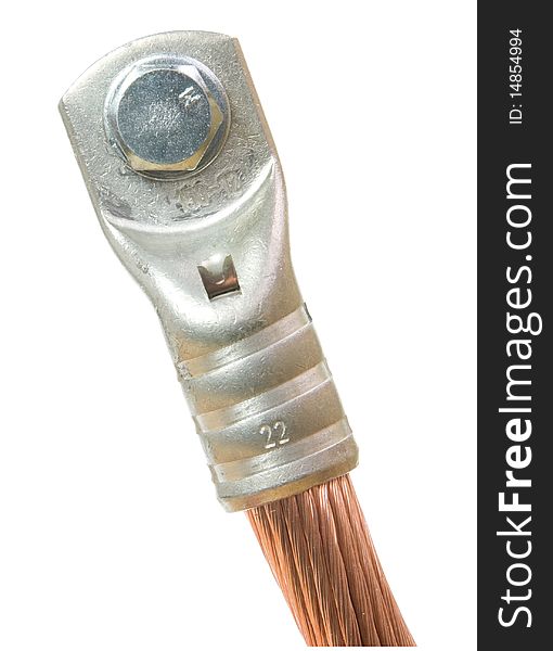 The cleared copper electric power cable with connector