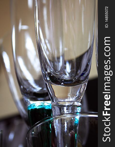 Wine glasses for close-up