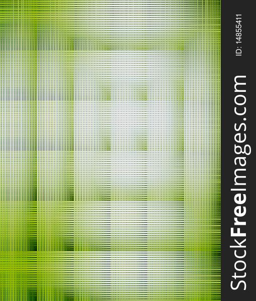 Green and Black lines and square background. Abstract illustration