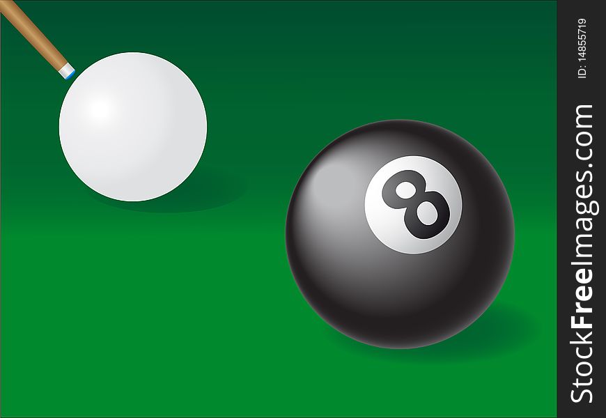 White and black ball for billiards