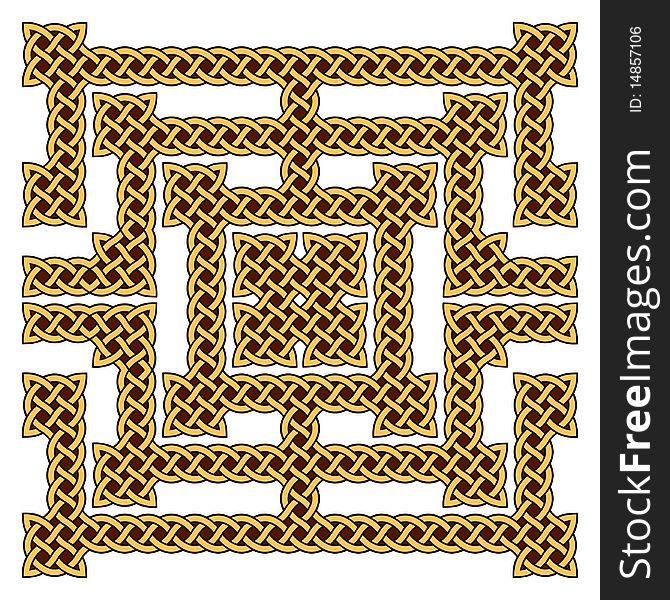 Set of elements and brushes for creation of the Celtic knot frame. Set of elements and brushes for creation of the Celtic knot frame