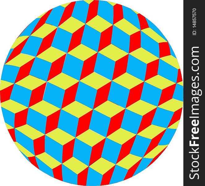 A vector image of a 3d pattern