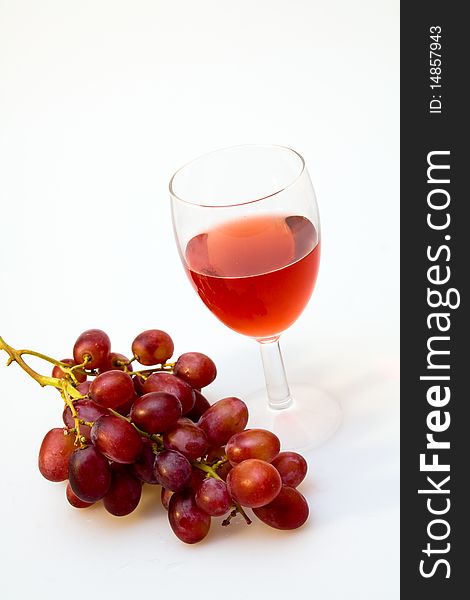 Wineglass With Grapes