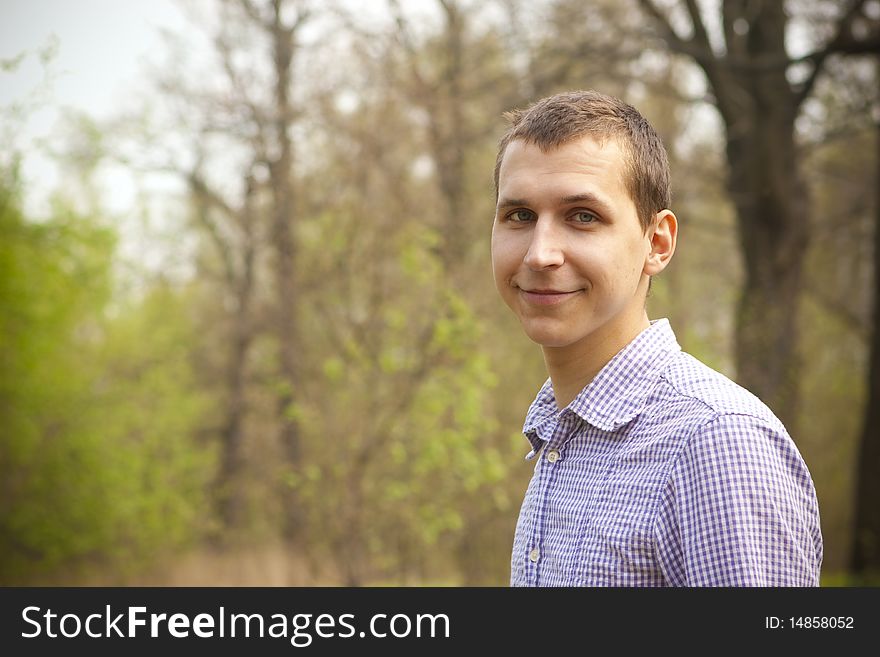 A young guy on the nature