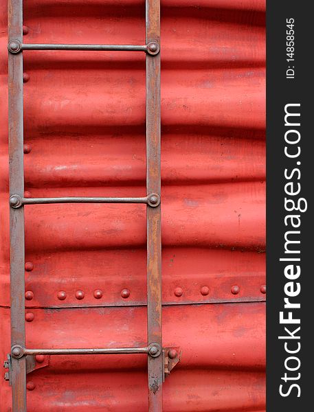 Ladder On The Side Of A Train Boxcar