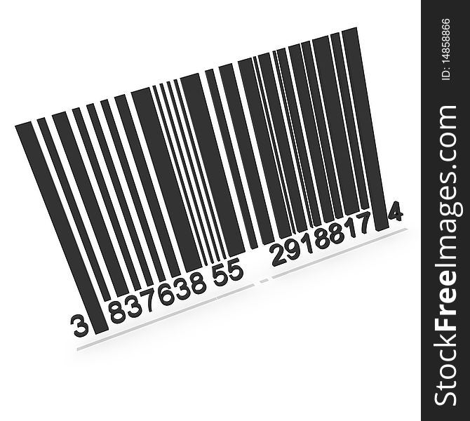 A 3d barcode isolated on white
