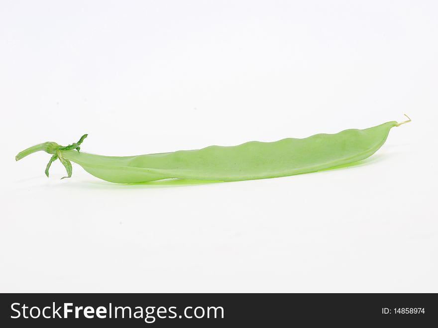 Fresh peas picked from the garden.