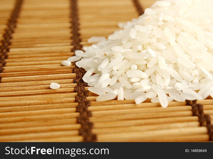 Macro background of white rice