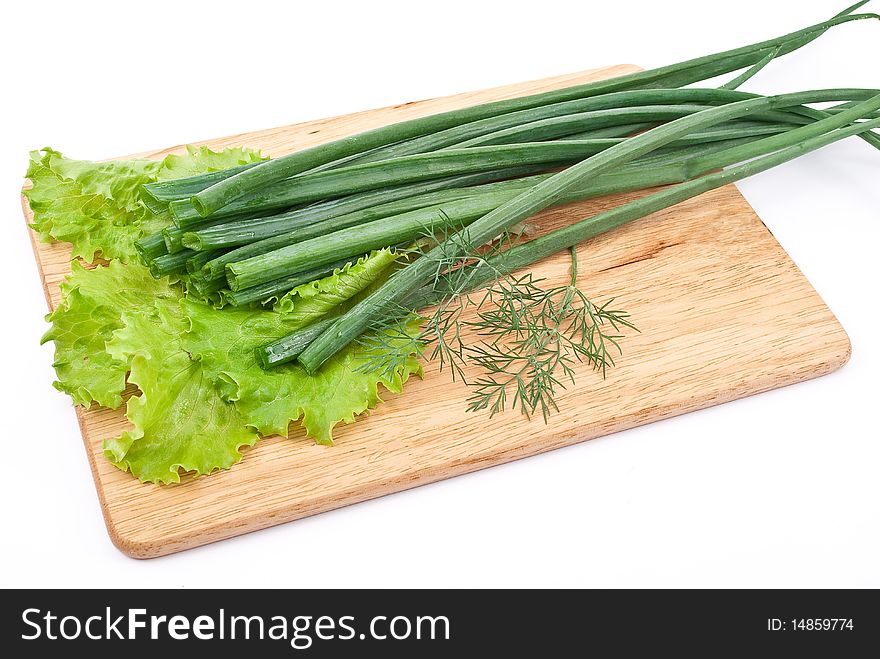 Fresh vegetables on wooden board kitchen