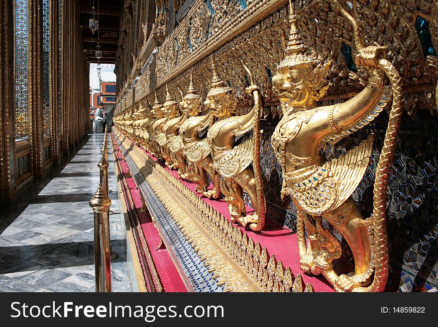 Guardian ststue in wat Phar keaw Bangkok Thailand. Guardian ststue in wat Phar keaw Bangkok Thailand