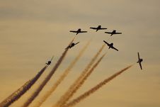 Jet Aerobatic Team Royalty Free Stock Photography Jet Aerobatic Team Royalty Free Stock Photography