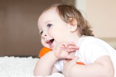 Little Girl With Tangerines Royalty Free Stock Images Little Girl With Tangerines Royalty Free Stock Images