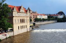 River Bank Of The Vltava Prague Royalty Free Stock Images River Bank Of The Vltava Prague Royalty Free Stock Images