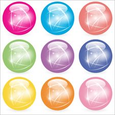 Web Buttons Glass Marbles Royalty Free Stock Photo