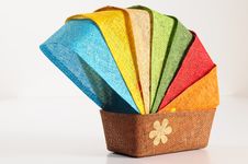 Colorful Basket. Royalty Free Stock Images