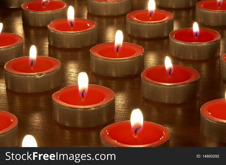 Candles in darkness