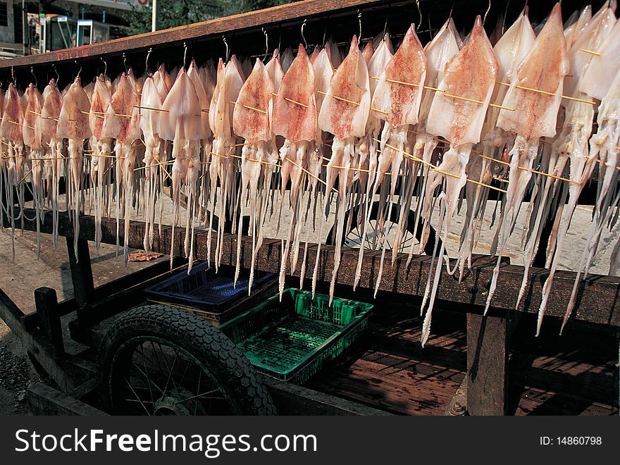 Dried squid, product of Thailand