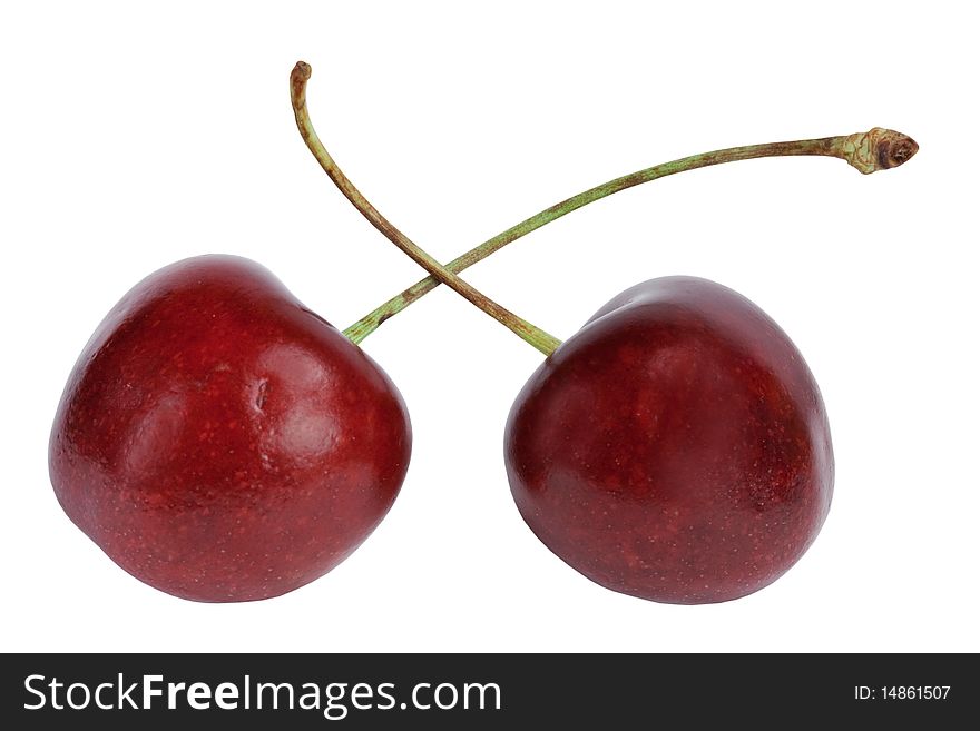 Fruit a sweet cherry it is isolated on a white background