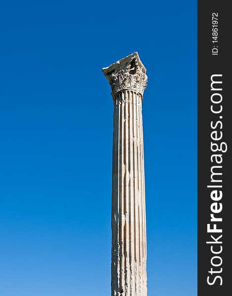 Details of Temple of Zeus in Athens, Greece