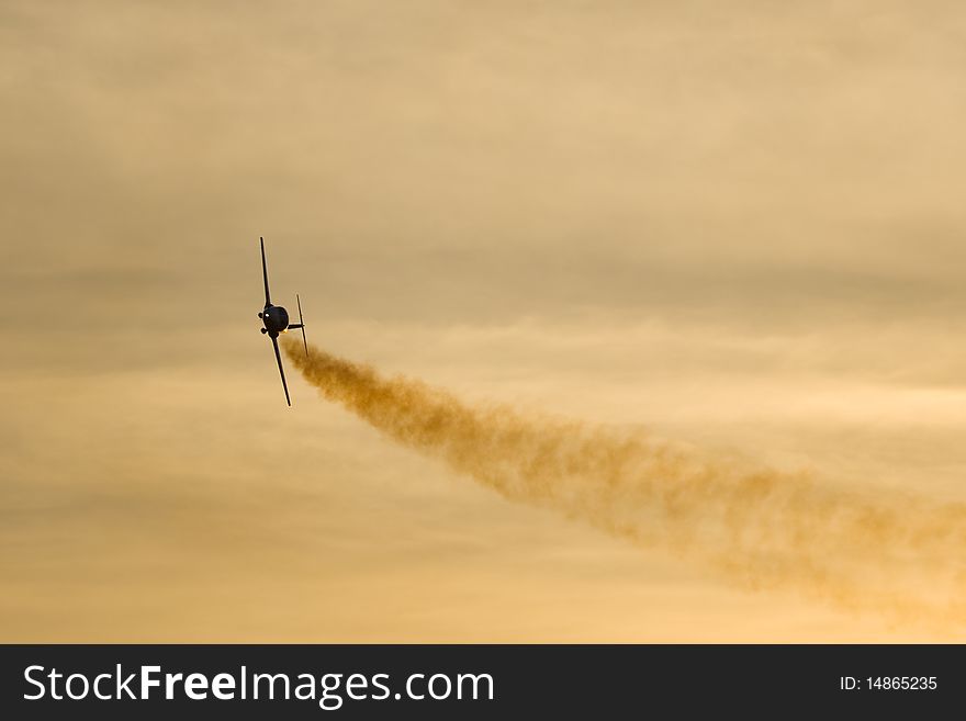 Small Jet At Sunset