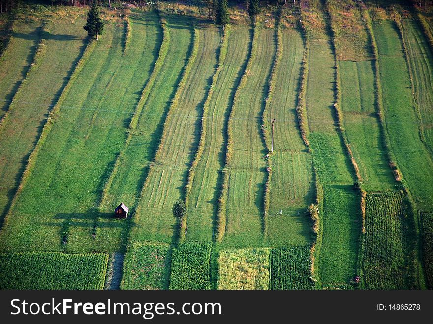 Slovakia outfield with lines on summer