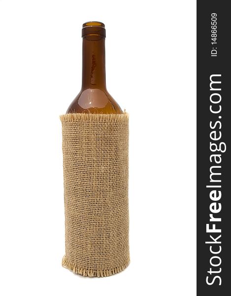 Wine Bottle in Sackcloth