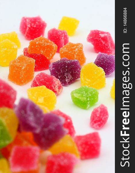 Close up of colorful candies goog jelly