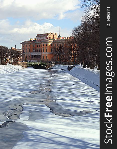 Engineers Castle And River Fontanka. Spring