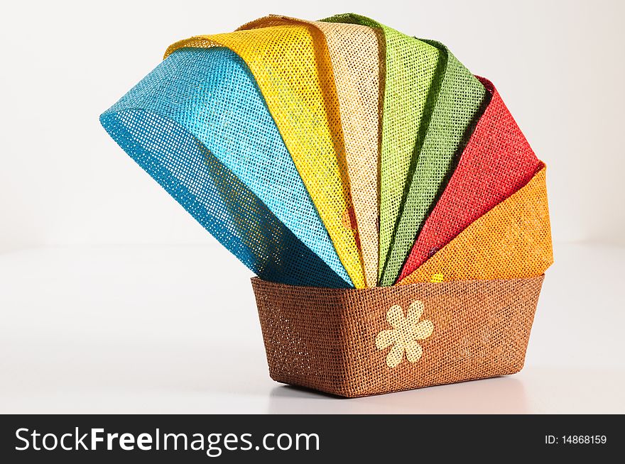 Handmade floral basket with vibrant color. Handmade floral basket with vibrant color.