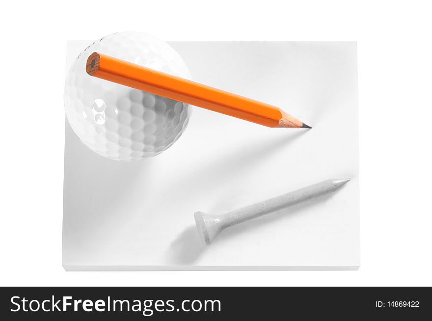 Golf Objects. Isolated