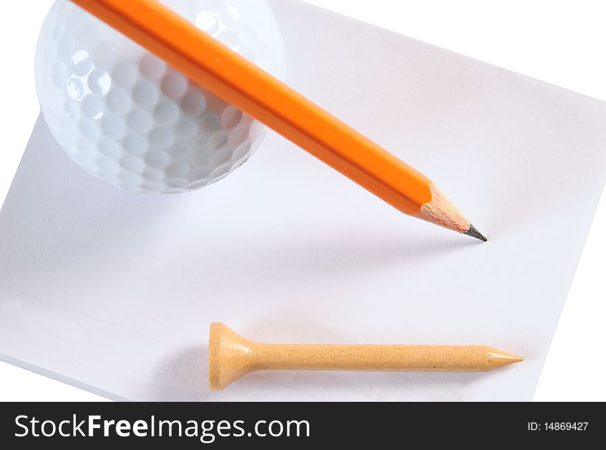 Golf Objects. Isolated