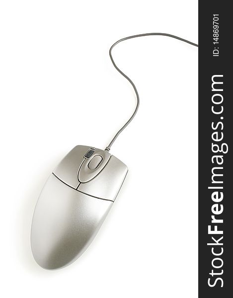 Computer mouse isolated in white