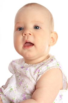 Baby Girl Isolated On White Royalty Free Stock Photos Baby Girl Isolated On White Royalty Free Stock Photos