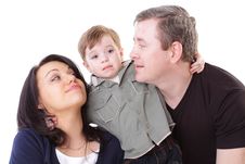 Father And Mother Look At Boy Stock Photography Father And Mother Look At Boy Stock Photography