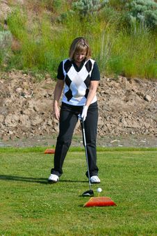 Female Golfer Royalty Free Stock Images Female Golfer Royalty Free Stock Images